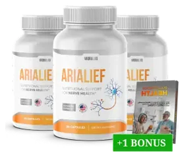 Three bottles of AriaLief